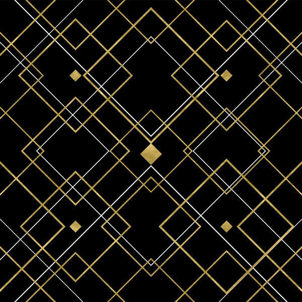 Squares Art Deco Peel and Stick Wallpaper