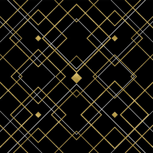 Squares Art Deco Peel and Stick Wallpaper