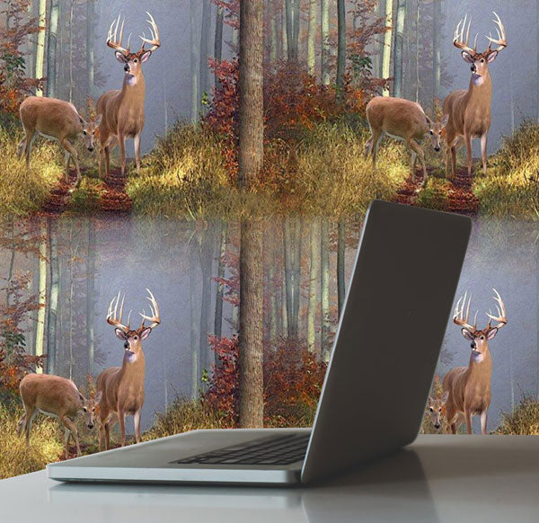 Whitetail Woods Deer Peel and Stick Wallpaper office